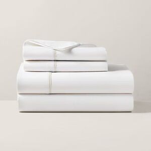 Ralph Lauren NWT Organic Cotton Palmer Flat Sheet Sand Dune